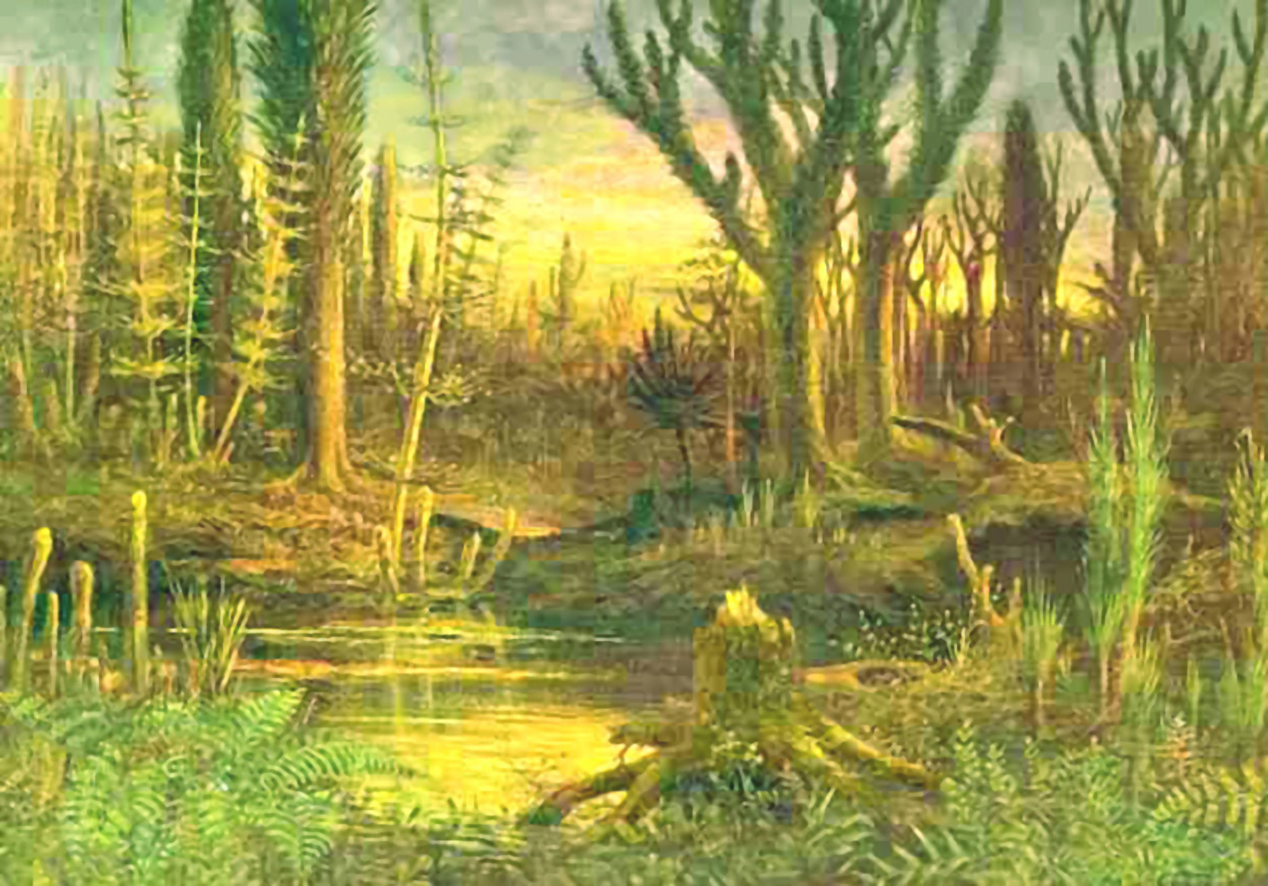 Devonianscene.jpg: Eduard Riou (1838-1900) from The World Before the Deluge 1872, United States derivative work: Rursus (talk) - Devonianscene.jpg